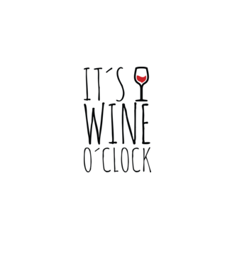 Wine o'clock minta fehér pólón
