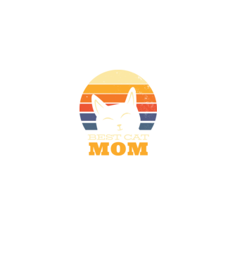 Best Cat Mom Ever minta farmerkék pólón