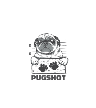 Pugshot minta szürke pólón