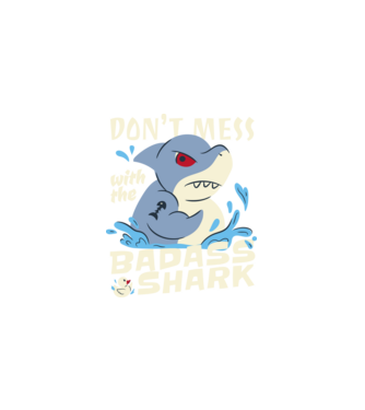 Badass cápa minta fekete pólón