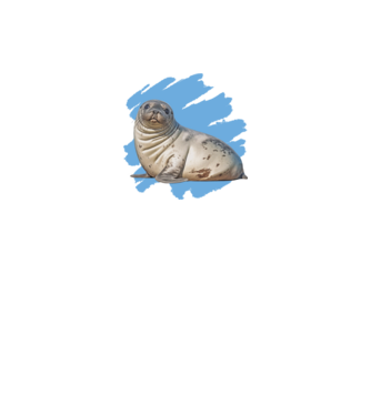 Fóka minta fehér pólón