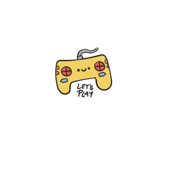 Let's play minta fehér pólón