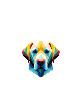 Labrador minta fehér pólón