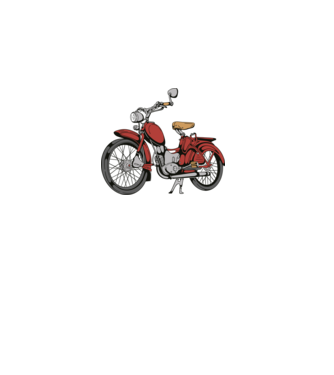 Retro motor minta fehér pólón