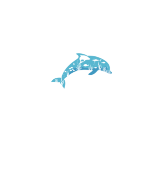 Delfin minta szürke pólón