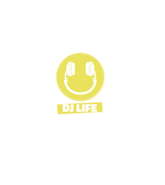 DJ life minta fekete pólón