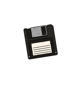 Floppy minta világoskék pólón