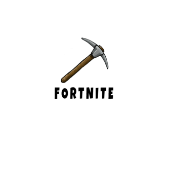 Fortnite csákány minta fehér pólón