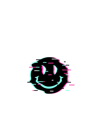 Neon smiley minta fehér pólón