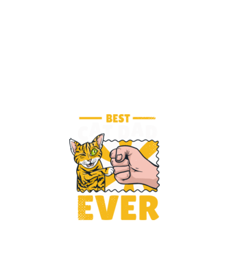 Best Cat Dad Ever minta fekete pólón