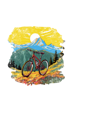 Mountain Bike minta fekete pólón