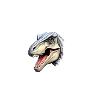 T-rex minta fehér pólón