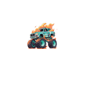 Monster truck minta fehér pólón