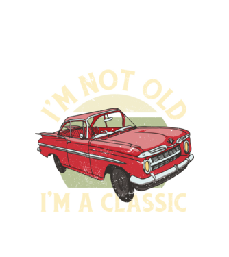 Retro kocsi minta fehér pólón