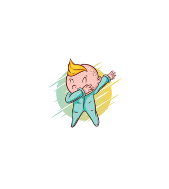 Baby dab minta fehér pólón