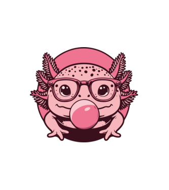 Axolotl minta fehér pólón