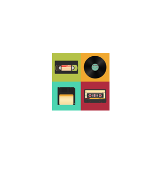 Retro cuccok minta fekete pólón