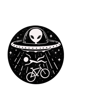 Bringás vs. UFO minta világoskék pólón