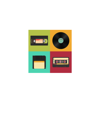 Retro cuccok minta fekete pólón