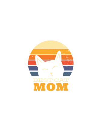 Best Cat Mom Ever minta fekete pólón