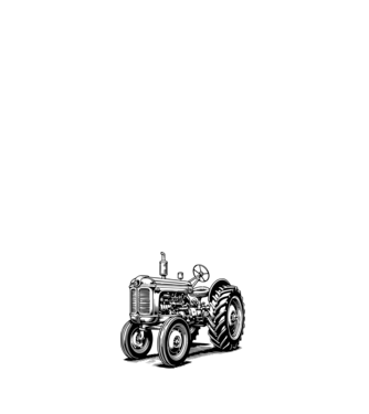 Retro traktor minta fehér pólón
