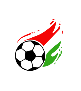 Magyar foci minta fehér pólón