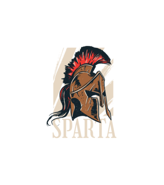 Spárta minta fehér pólón