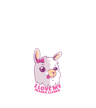 Mama láma minta fehér pólón
