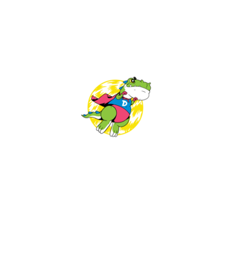 Szuper dínó minta királykék pólón