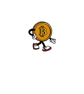 Bitcoin minta fehér pólón