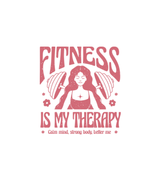 Fitness is my therapy minta fehér pólón