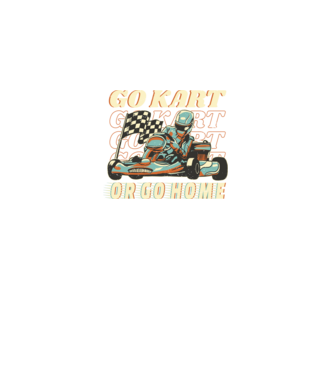 Gokart minta fekete pólón