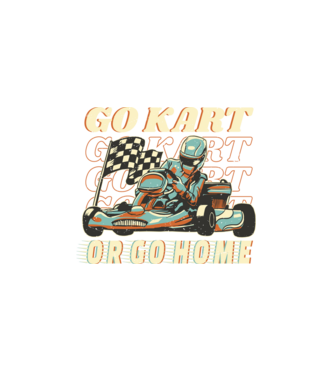 Gokart minta fehér pólón