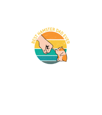 Best Hamster Dad Ever minta fekete pólón