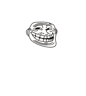 Trollface minta zöld pólón