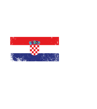 Horvát zászló minta fehér pólón