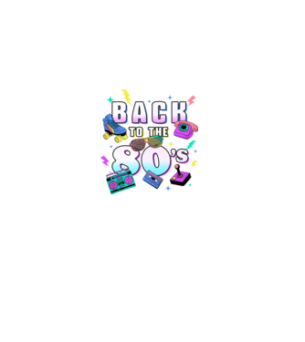 Back to the 80's minta fekete pólón