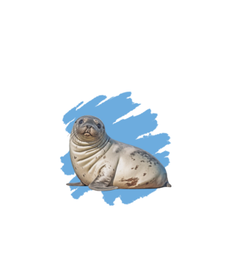 Fóka minta fehér pólón