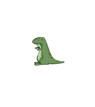 T-rex minta fehér pólón