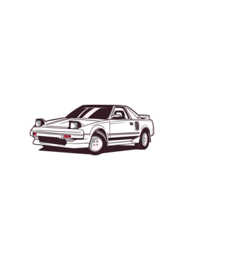Toyota MR 2 minta világos rózsaszín pólón