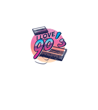 90-es évek minta királykék pólón