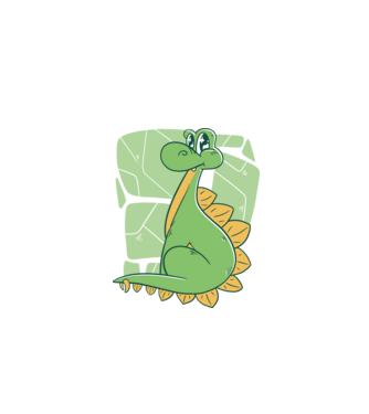 Stegosaurus minta fehér pólón
