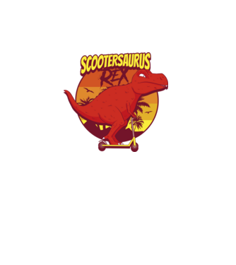 Rolleres T-rex minta türkiz pólón