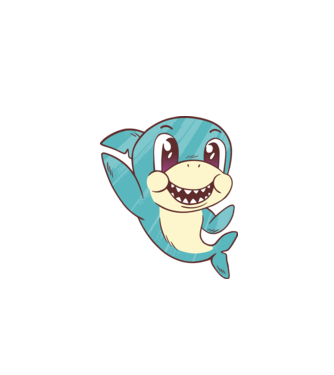 Baby shark minta türkiz pólón
