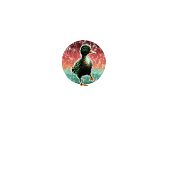 Retro kacsa minta fekete pólón