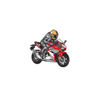 Versenymotor minta fehér pólón