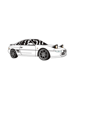 Toyota MR 2 MK2 minta világoskék pólón