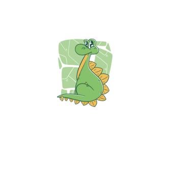Stegosaurus minta fehér pólón
