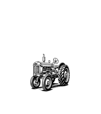 Retro traktor minta fehér pólón