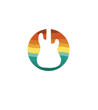 Basszusgitár minta fekete pólón